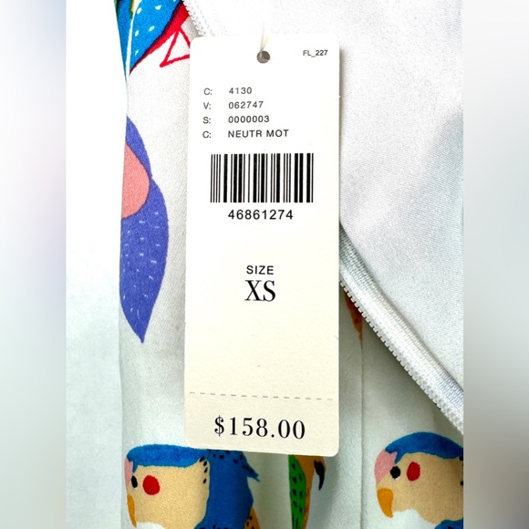 ANTHROPOLOGIE / LARKE Parrot Shift Dress - Sz XS - Picture 8 of 12